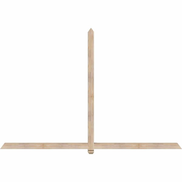 Ekena Millwork Eugene Smooth Timber Gable Bracket, Douglas Fir, 108"W x 72"H x 3 1/2"D x 3 1/2"F, 16/12 Pitch GBW108X72X0404EUG00SDF - main